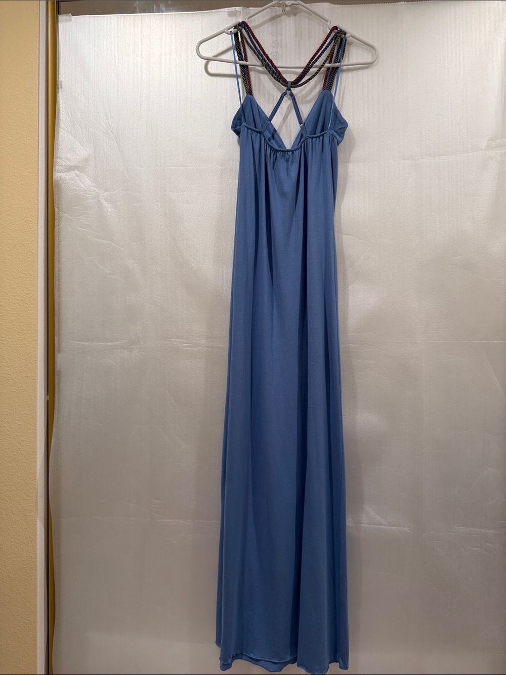 Sweetees Dusty Blue Strappy Maxi Dress with Braided Rope Back - Picture 2 of 8